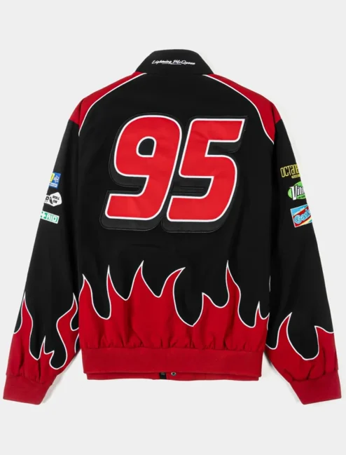 Disney Pixar Cars Shoe Palace Flames 95 Racing Jacket Back