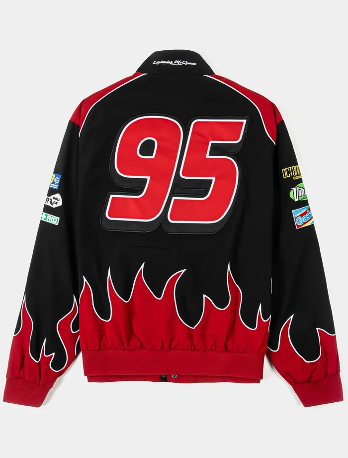 Disney Pixar Cars Shoe Palace Flames 95 Racing Jacket Back