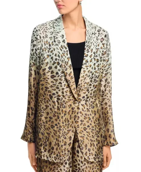 Dutton Ranch Beulah Jackson Leopard Print Blazer Front