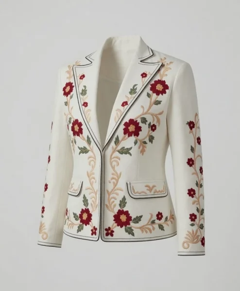 Dutton Ranch S01 Annette Bening White Floral Blazer side