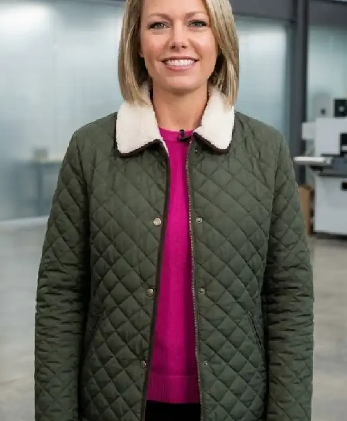 Dylan Dreyer The Today Show Green Quilted Jacket