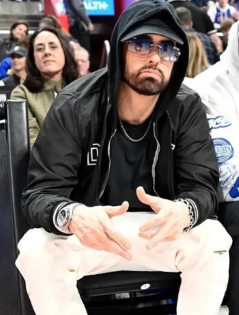 Eminem Detroit Black Bomber Jacket
