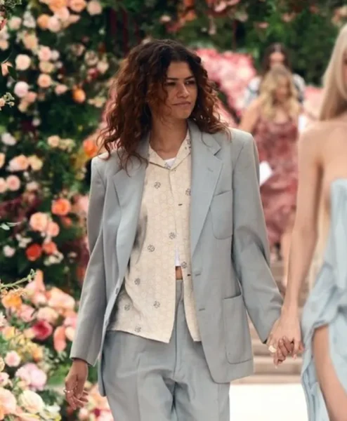 Euphoria S03 Zendaya Blue Blazer For Sale