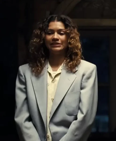 Euphoria S03 Zendaya Blue Blazer Front