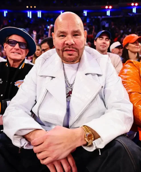 Fat Joe Knicks vs. Cavs Game 2 White Biker Jacket