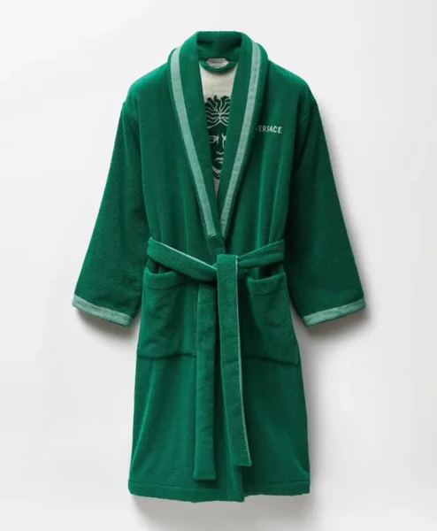 Versace Cotton-Terry Jacquard Bathrobe