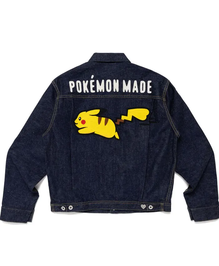 HUMAN MADE x Pokemon Blue Denim Pikachu Jacket