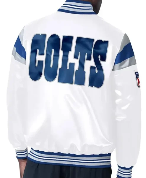 Indianapolis Colts Satin White Jacket