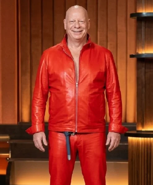 Jeff Ross The Roast of Kevin Hart Red Leather Jacket