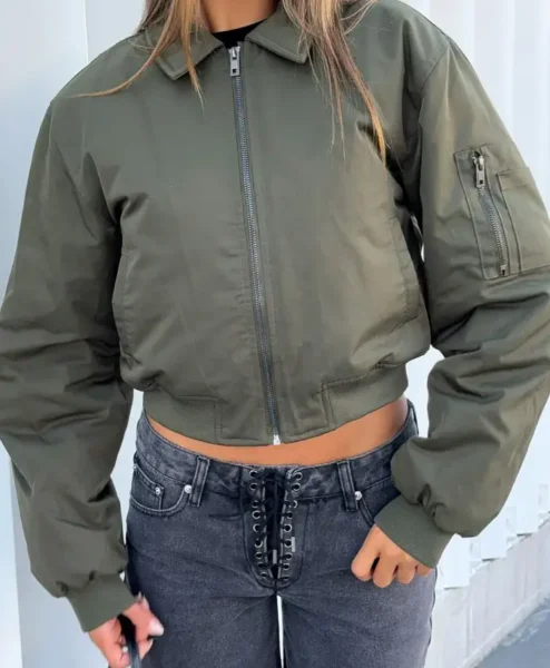 Khaki Something Forgotten Bomber Jacket