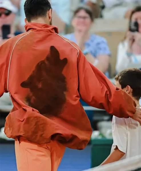 Lacoste Novak Djokovic Orange Track Jacket Back
