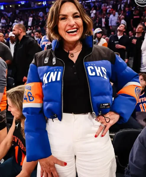 Mariska Hargitay Knicks vs. Cavs Puffer Game 2 Jacket