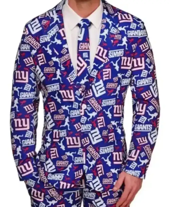 Mens Fan New York Giants Suit Jacket