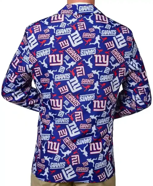 Mens New York Giants Fan Jacket Suit