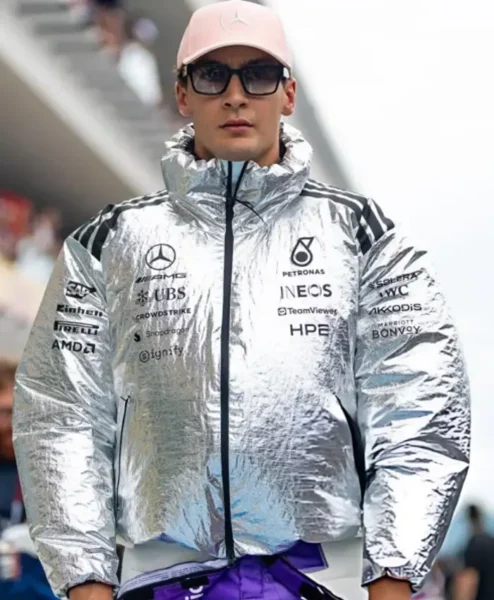 Miami Grand Prix George Russell Puffer Jacket Front
