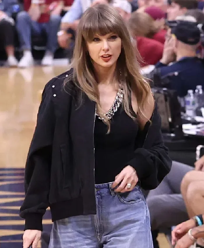 NBA Playoffs Taylor Swift Denim Bomber Jacket