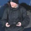 New York City JFK Airport 2026 Ed Sheeran Black Hooded Jacket Front