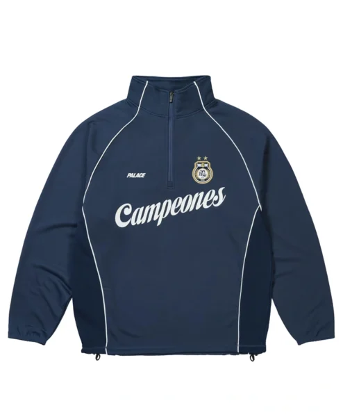 Palace Copa 1 4 Zip Techy Blue Fleece Jacket