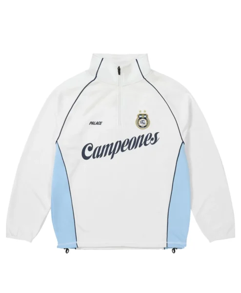 Palace Copa 1 4 Zip Techy Fleece White Jacket