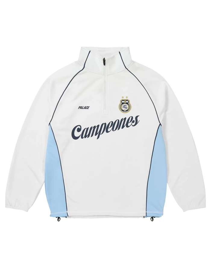 Palace Copa 1 4 Zip Techy Fleece White Jacket