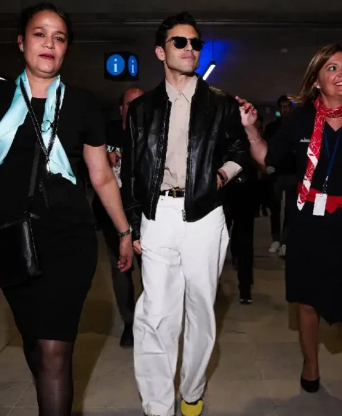Rami Malek 79th Cannes Film Festival Leather Jacket
