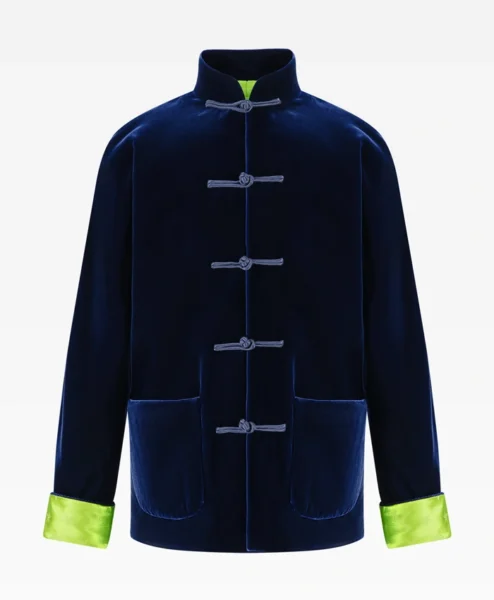 Shanghai Tang Navy Velvet Jacket