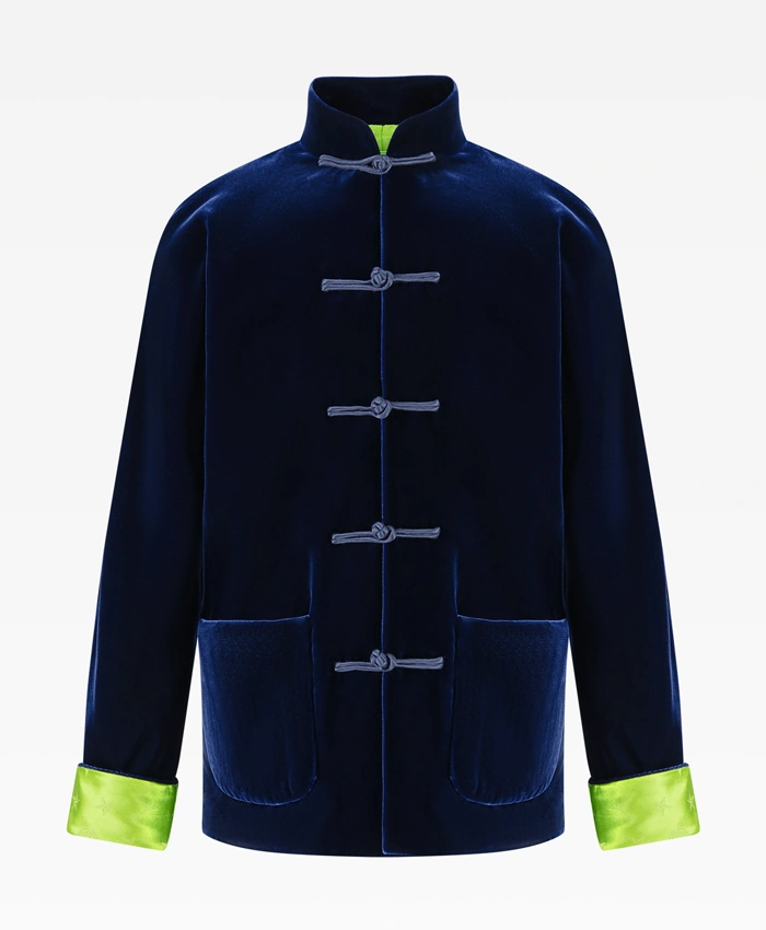 Shanghai Tang Navy Velvet Jacket