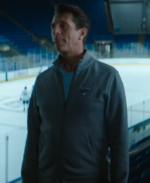 Shop Chad Willett TV Series Off Campus 2026 Coach Jensen Grey Hawks Team Jacket