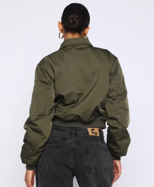 Something Forgotten Khaki Bomber Jacket
