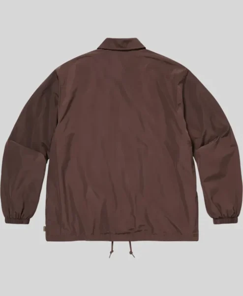 Supreme Spellout Coaches Jacket Brown Back