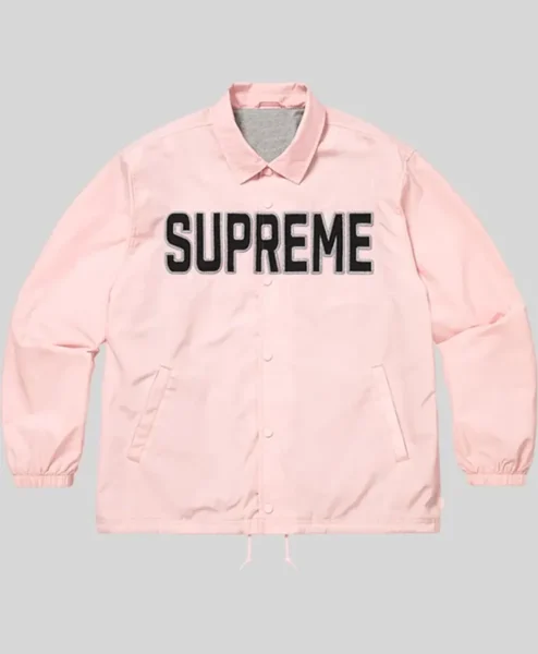 Supreme Spellout Coaches Jacket Pink
