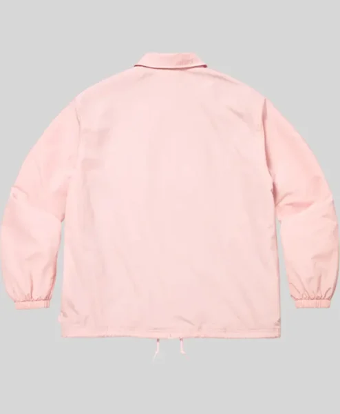 Supreme Spellout Coaches Jacket Pink Back