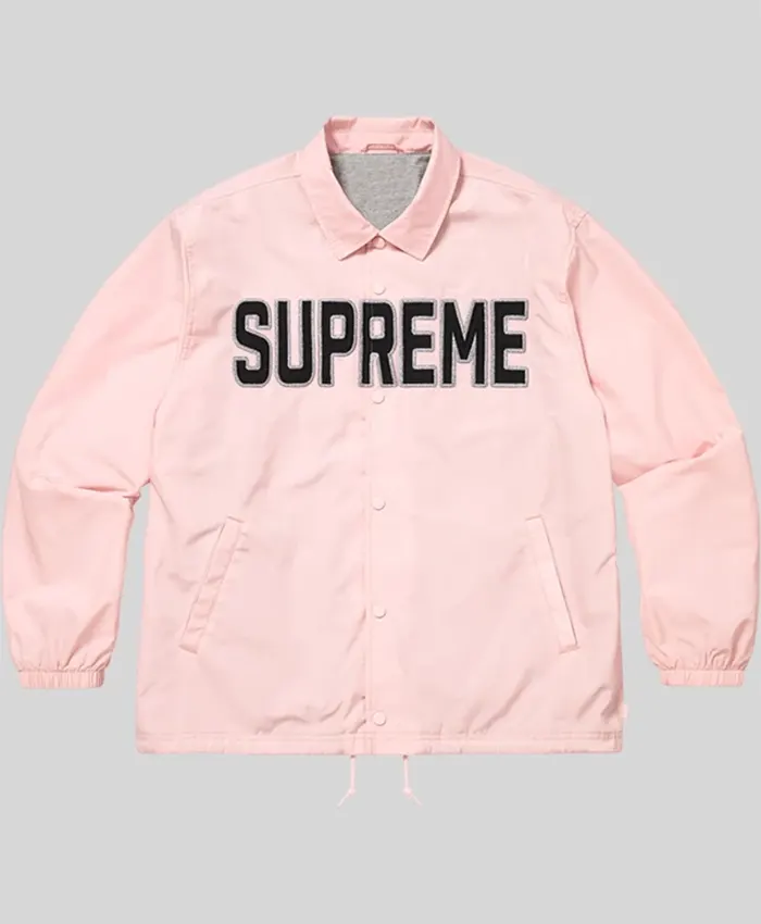 Supreme Spellout Coaches Jacket Pink