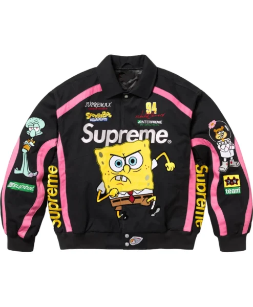 Supreme SpongeBob SquarePants Jeff Hamilton Racing Jacket