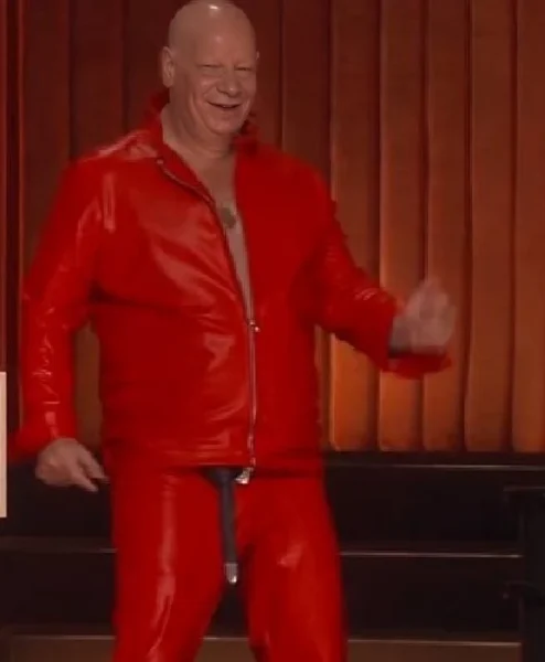 The Roast of Kevin Hart Jeff Ross Red Leather Jacket