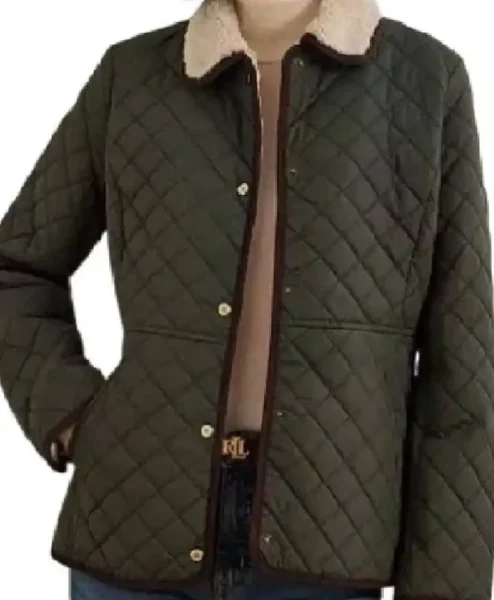 The Today Show Dylan Dreyer Green Quilted Jacket