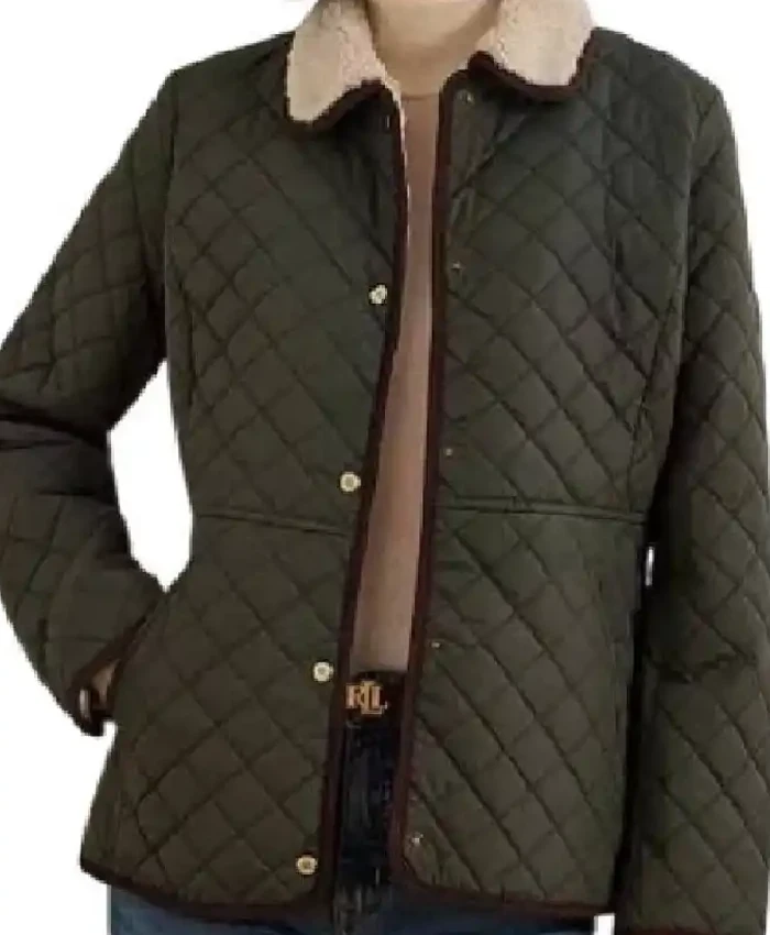 The Today Show Dylan Dreyer Green Quilted Jacket