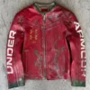 424 x Under Armour Red Leather Jacket