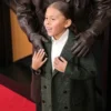 68th GRAMMY Awards Aeko Catori Green Coat Closeup.webp