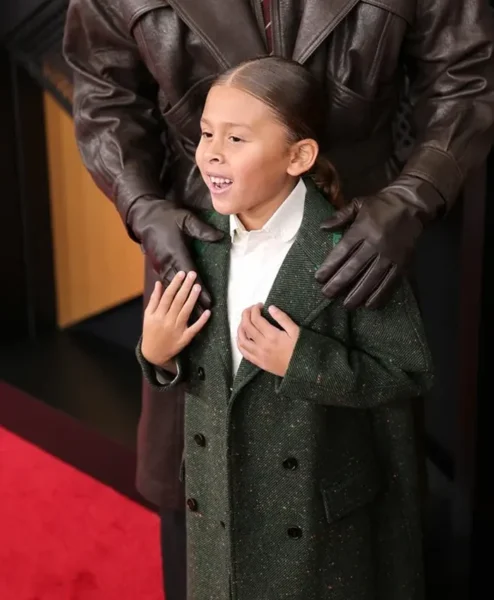 68th GRAMMY Awards Aeko Catori Green Coat Closeup.webp