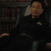 A Murder at the End of the World Lu Mei Black Wool Coat.webp