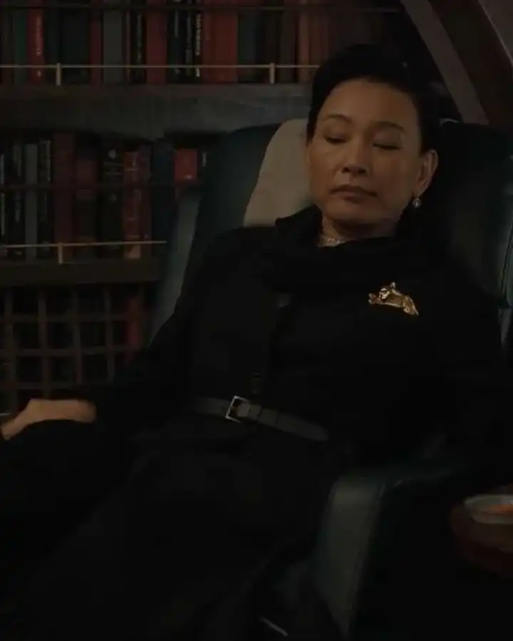 A Murder at the End of the World Lu Mei Black Wool Coat.webp