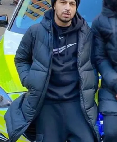 Adam Deacon Sumotherhood Black Hooded Coat front.webp