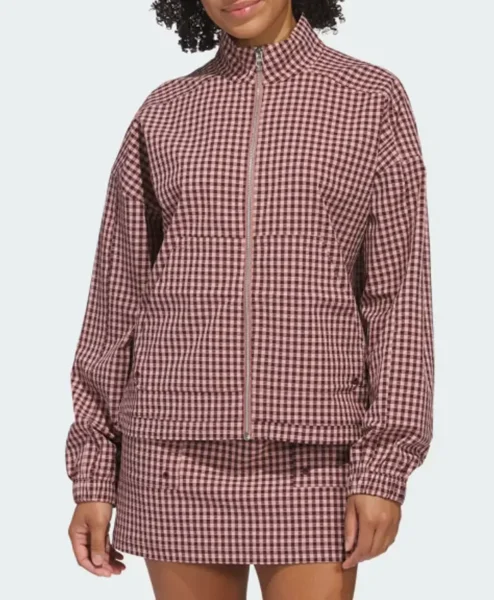 Adidas Ultimate365 Gingham Jacket Front