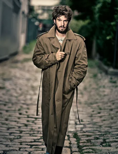 Andrew Garfield After The Hunt Brown Coat.webp