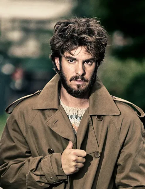 Andrew Garfield After The Hunt Brown Coat For Sale.webp