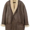Anthony Shearling Buttoned Closure Brown Coat.webp