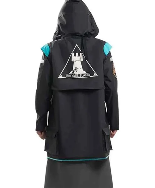Arknights Doctor Black Coat With Hood back.webp