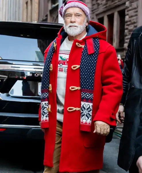Arnold Schwarzenegger The Man with the Bag Red Coat For Sale.webp
