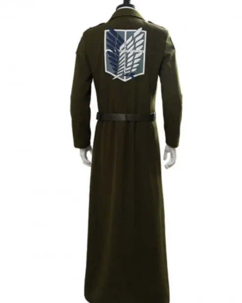 Attack On Titan S03 Eren Jaeger Green Trench Coat On Sale.webp